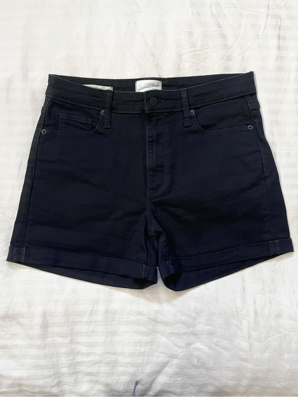 NWOT | Universal Thread - High Rise Midi Length Denim Folded Hem Shorts | 8